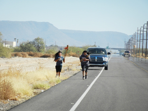 Last December, members of the Gila River Indian Community (GRIC) showed their opposition to the proposed 202 freeway by holding the Sacrificing Against the Freeway gathering, a two day spiritual relay run and march.