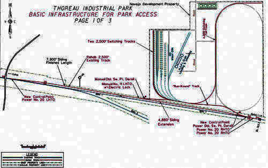 The basic infrastructure of the Thoreau Industrial Park is pictured in this map. / Courtesy of Peter Deswood