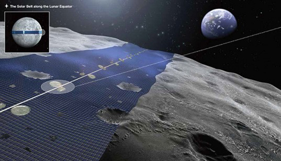 The moon helps brightens the night sky, and soon it might also provide us with even more solar power. Tokyo-based Shimizu Corporation wants to install a belt of solar panels 250 miles wide around the equator of our orbiting natural satellite.