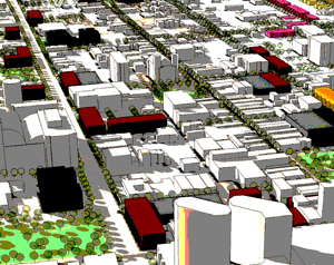 City of Mobile, Government Street Infill, Sketch up modelling