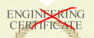Engineering certificate