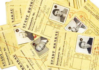 Jewish identity cards, Krakow Ghetto, Poland