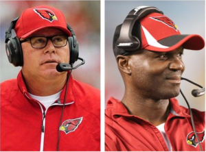 Bruce Arians (left) and Todd Bowles