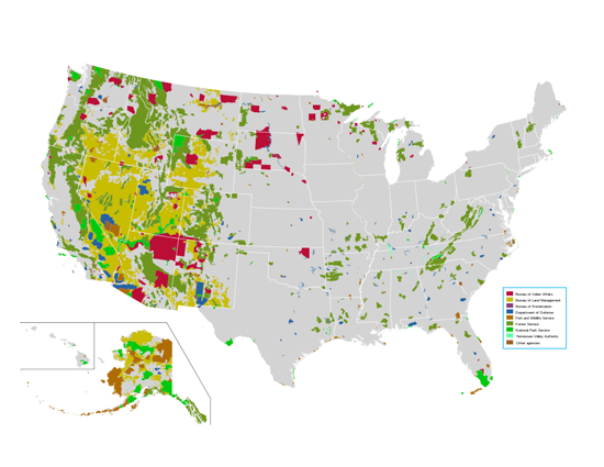 U.S. federal land.agencies by National Atlas of the United States