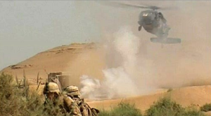 US Marines fight the Taliban in Afghanistan./BBC video