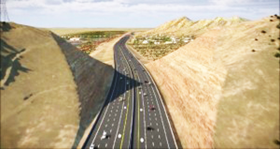  An Arizona Department of Transportation video shows a portion of the proposed South Mountain Freeway. /ADOT Website 