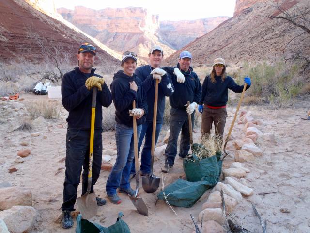 A handful of guides help park service folks clean up campsites and trails in the Grand Canyon./www.grandcanyonwhitewater.com/
