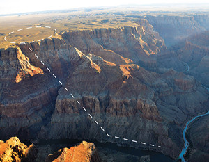 Proposed tramline. :Photo courtesy Grand Canyon Trust