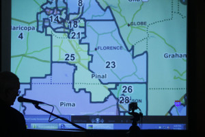A proposed map of congressional and legislative districts was presented to the Arizona Independent Redistricting Commission in 2011.