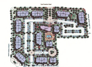 An artist's drawing of the proposed apartment complex.