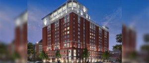 A new Marriott Residence Inn Hotel in the UA’s Main Gate district would have 213 rooms, a restaurant and a rooftop pool. Rendering credit: Main Gate Partners