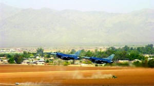 Planes take off from Luke Air Force Base in Glendale./JIM POULIN:PHOENIX BUSINESS JOURNAL