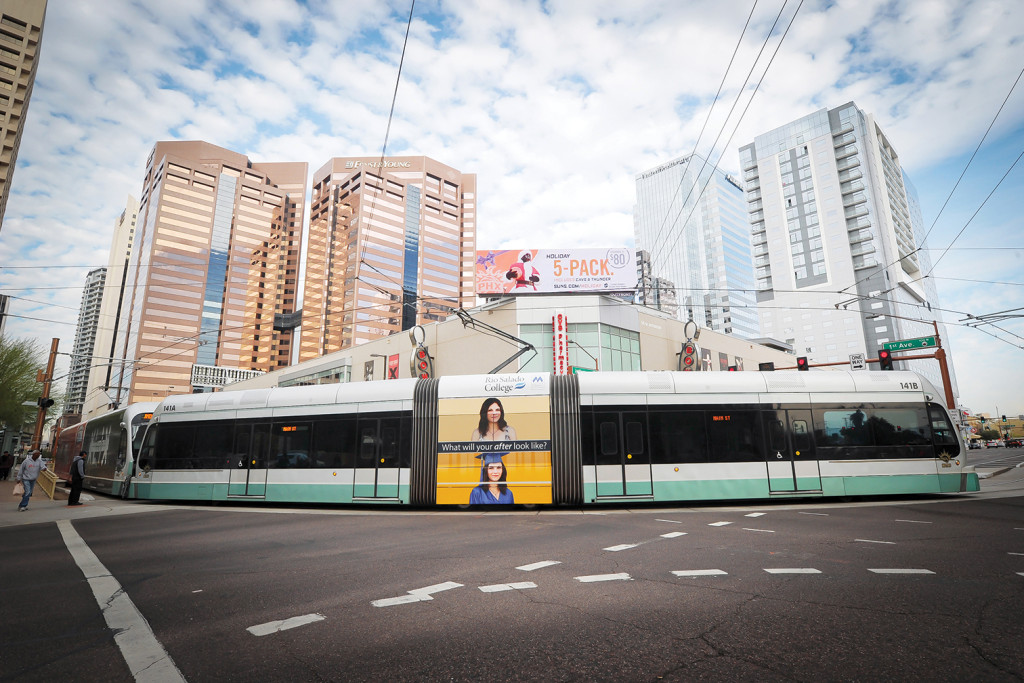 Students make up about 40 percent of light rail riders in Phoenix. :Valley Metro