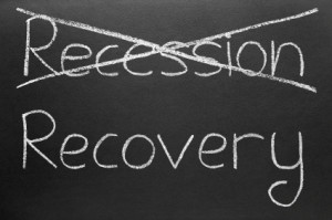 Crossing out recession and writing recovery.