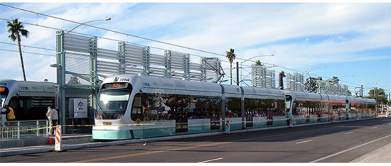 The comprehensive T2050 plan includes, among other things, 42 miles of new light rail. :Photo credit- Wikipedia.org