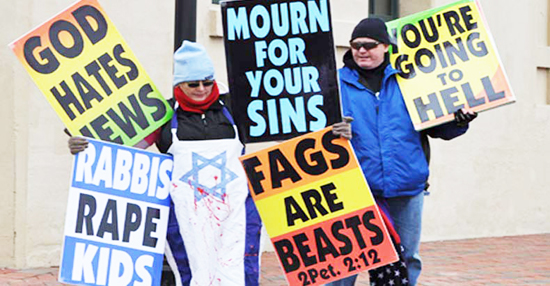 Topeka, Kansas – The infamous Westboro Baptist Church that is well-known for picketing funerals with bigoted protests.