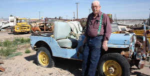 Don Pearce owns a Honeycutt Road salvage yard that is in the path of the planned overpass on State Route 347 at the Union Pacific Railroad tracks. /Photo by Raquel Hendrickson
