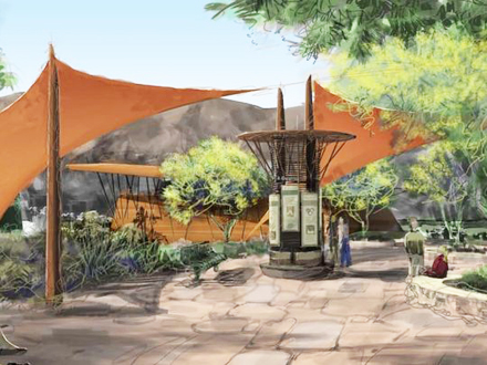 A September 2010 study included conceptual designs for a Desert Discovery Center in Scottsdale, including this image of potential desert pavilions. /Photo: Scottsdale