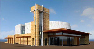 An artist's rendering of the Franciscan Renewal Center's new church building. /Submitted photo