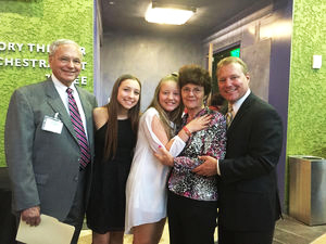 The Mitchell family: From left are former Congressman Harry Mitchell, Allyson Mitchell, Sophia Mitchell, Marianne Mitchell and Tempe Mayor Mark Mitchell./ Special to the Tribune