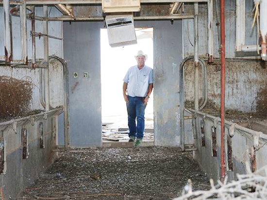 David Kerr, who sold his dairy farm more than a decade ago, still has vestiges of the operation behind his Buckeye home. /Photo by Kristiana Faddoul/Cronkite News
