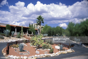 Exterior of Tucson house In the suburbs 