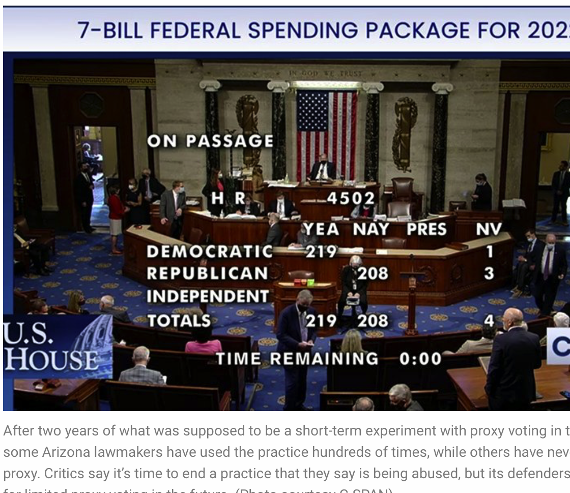 2 Arizona Lawmakers Remain Among The House s Most Active Proxy Voters 